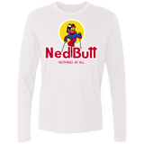 T-Shirts White / S Ned Butt Men's Premium Long Sleeve