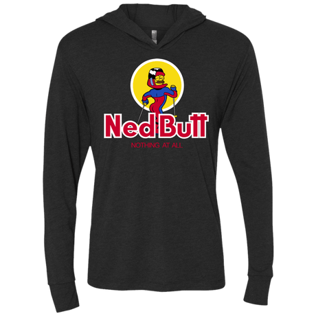 T-Shirts Vintage Black / X-Small Ned Butt Triblend Long Sleeve Hoodie Tee
