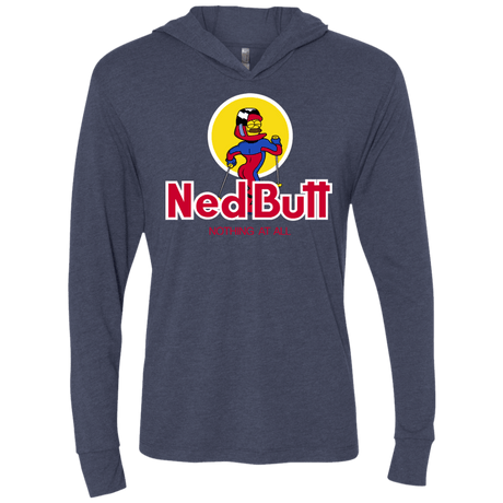 T-Shirts Vintage Navy / X-Small Ned Butt Triblend Long Sleeve Hoodie Tee