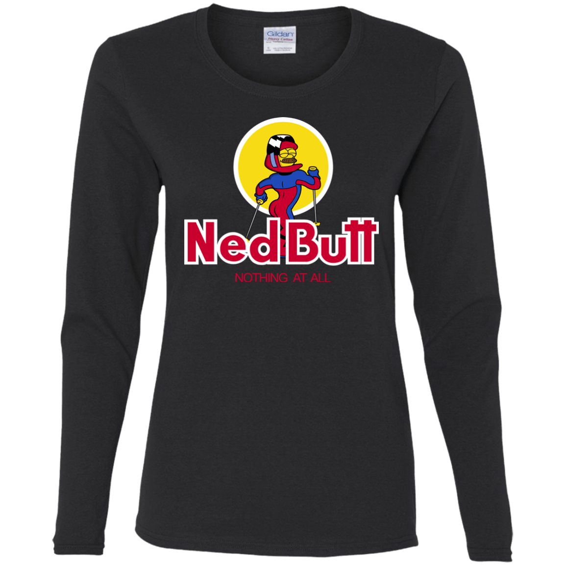 T-Shirts Black / S Ned Butt Women's Long Sleeve T-Shirt