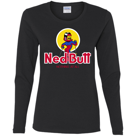 T-Shirts Black / S Ned Butt Women's Long Sleeve T-Shirt