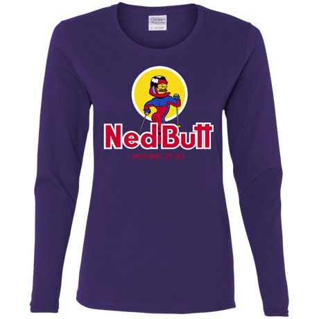 T-Shirts Purple / S Ned Butt Women's Long Sleeve T-Shirt