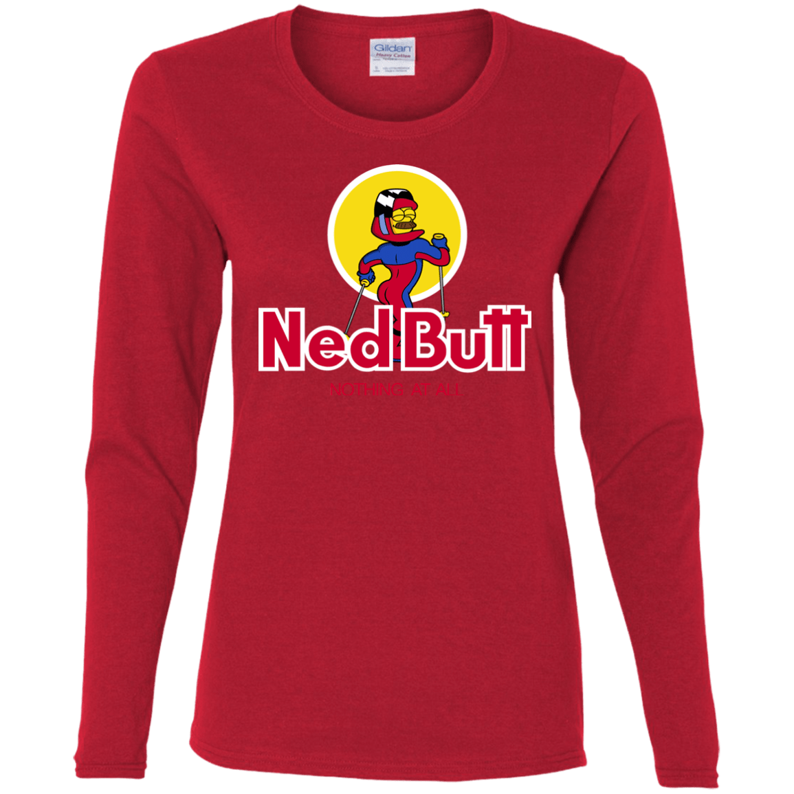 T-Shirts Red / S Ned Butt Women's Long Sleeve T-Shirt