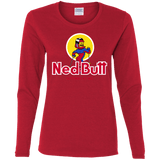 T-Shirts Red / S Ned Butt Women's Long Sleeve T-Shirt