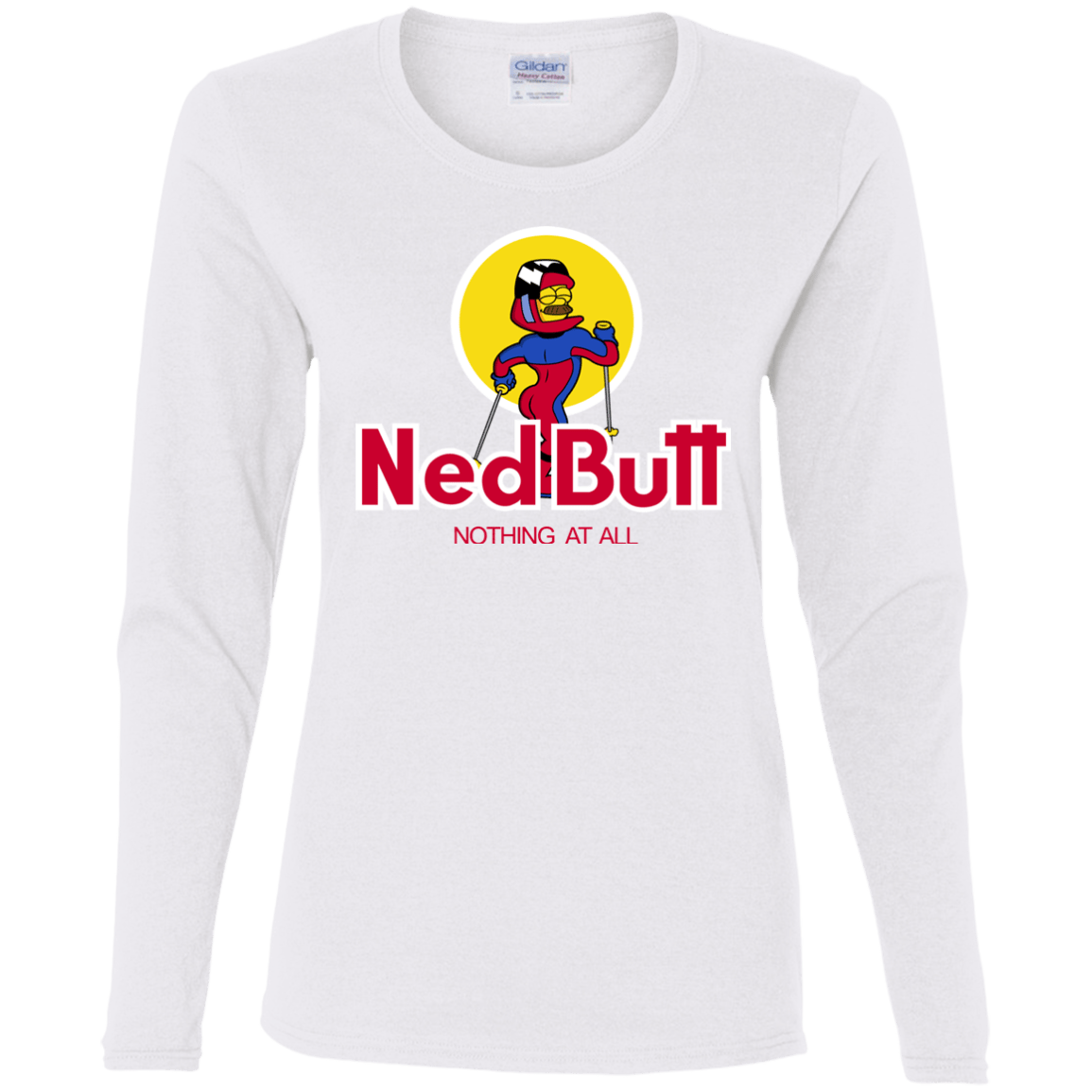 T-Shirts White / S Ned Butt Women's Long Sleeve T-Shirt