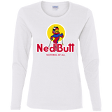 T-Shirts White / S Ned Butt Women's Long Sleeve T-Shirt