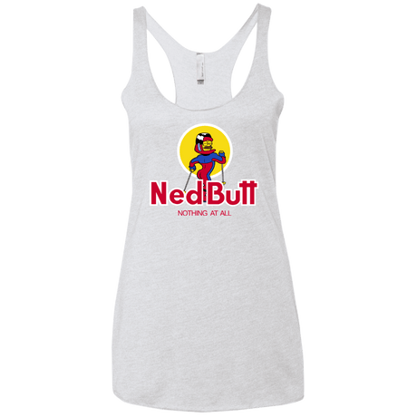 T-Shirts Heather White / X-Small Ned Butt Women's Triblend Racerback Tank