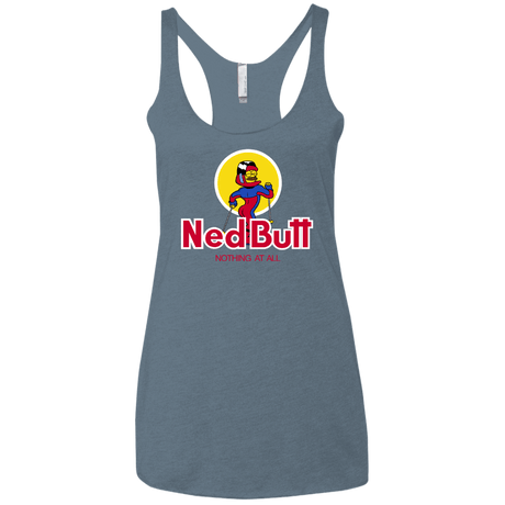 T-Shirts Indigo / X-Small Ned Butt Women's Triblend Racerback Tank
