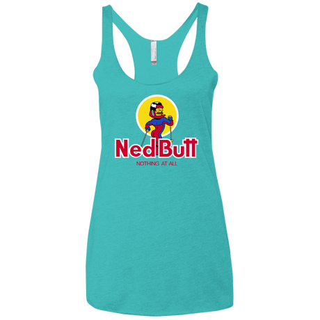 T-Shirts Tahiti Blue / X-Small Ned Butt Women's Triblend Racerback Tank