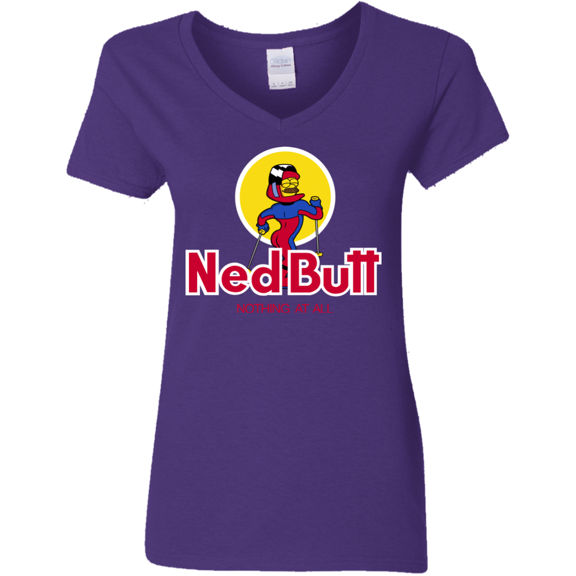 T-Shirts Purple / S Ned Butt Women's V-Neck T-Shirt