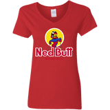 T-Shirts Red / S Ned Butt Women's V-Neck T-Shirt