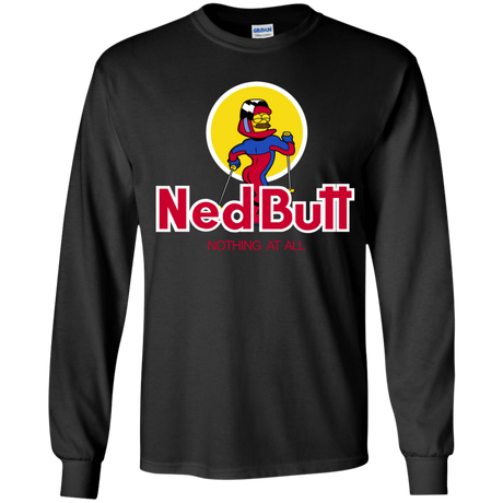 T-Shirts Black / YS Ned Butt Youth Long Sleeve T-Shirt