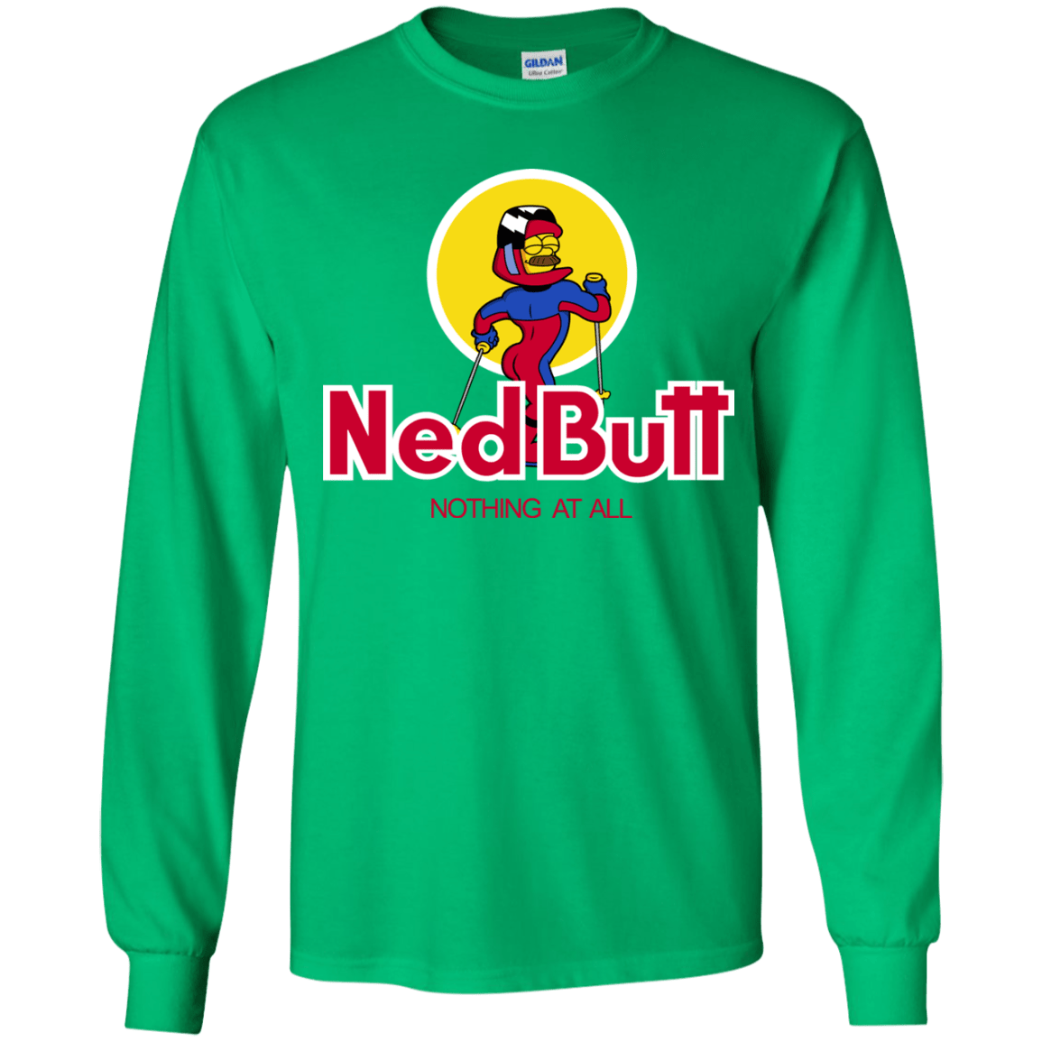 T-Shirts Irish Green / YS Ned Butt Youth Long Sleeve T-Shirt