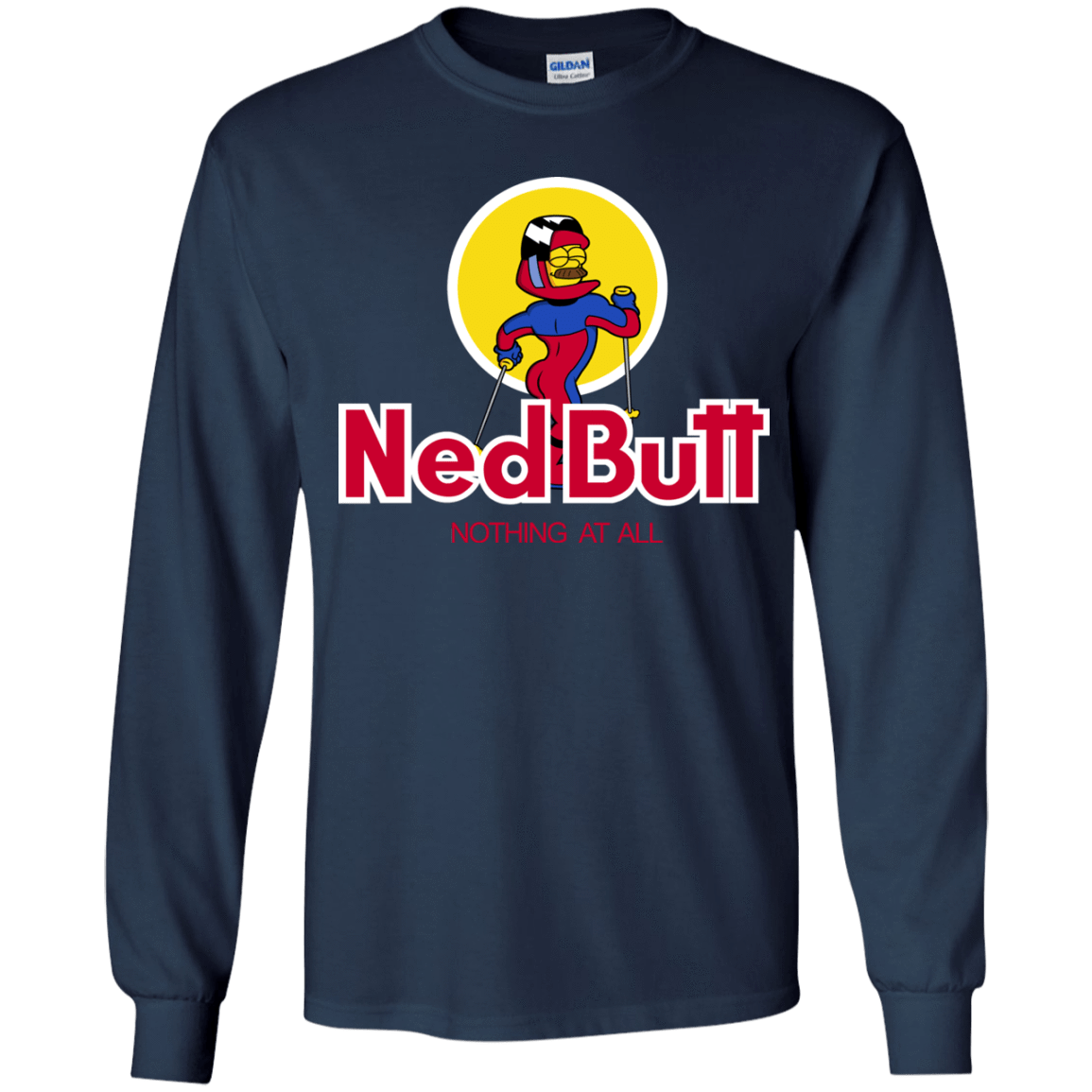 T-Shirts Navy / YS Ned Butt Youth Long Sleeve T-Shirt