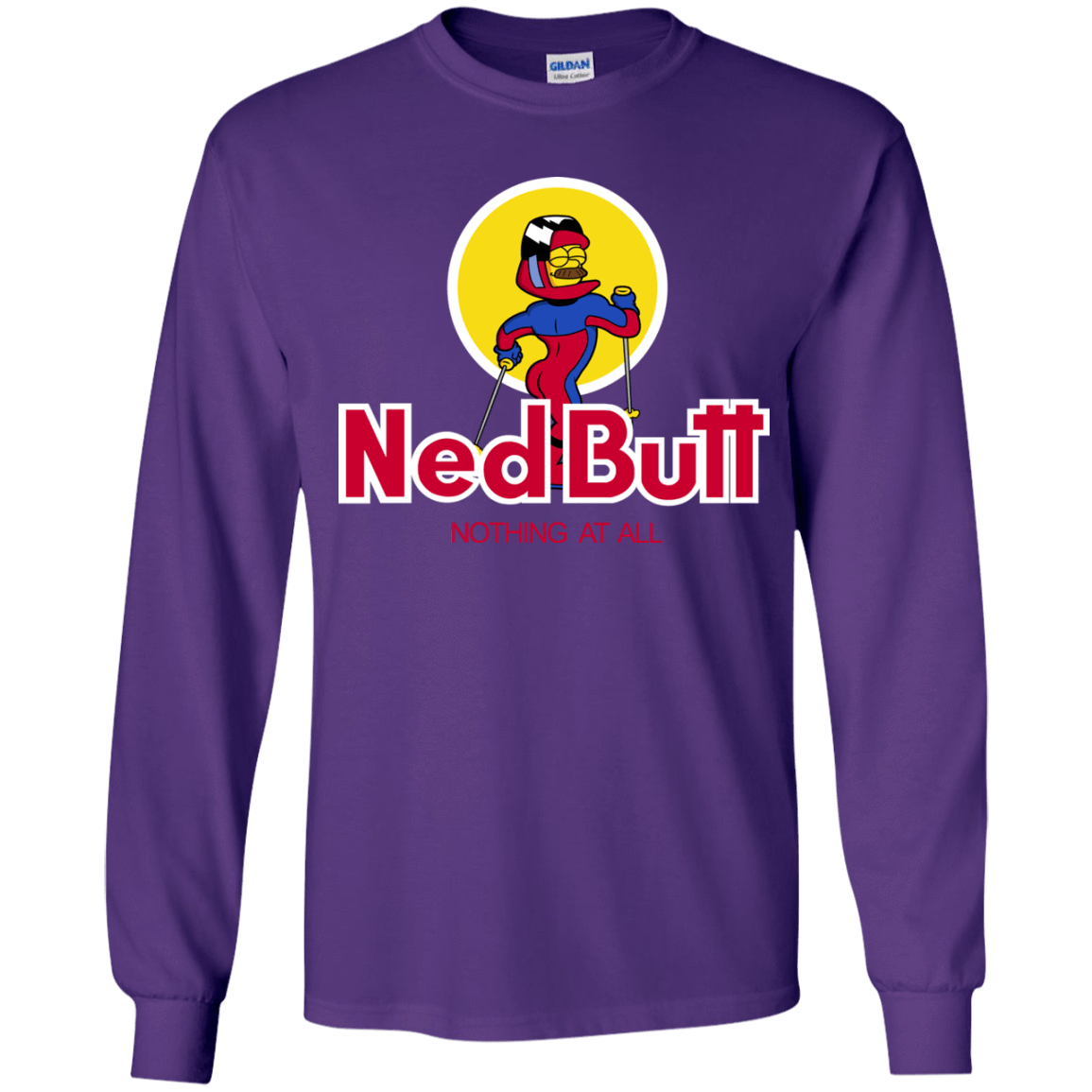 T-Shirts Purple / YS Ned Butt Youth Long Sleeve T-Shirt