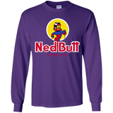 T-Shirts Purple / YS Ned Butt Youth Long Sleeve T-Shirt