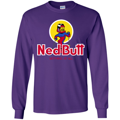 T-Shirts Purple / YS Ned Butt Youth Long Sleeve T-Shirt