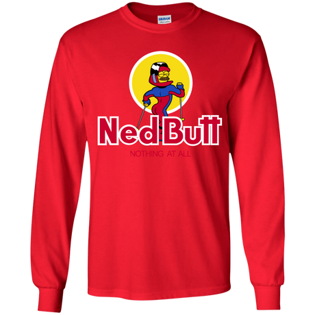 T-Shirts Red / YS Ned Butt Youth Long Sleeve T-Shirt