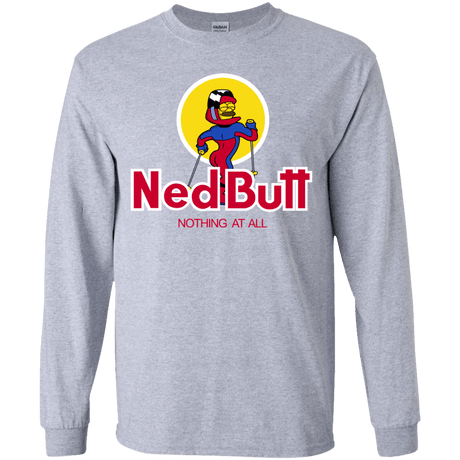 T-Shirts Sport Grey / YS Ned Butt Youth Long Sleeve T-Shirt