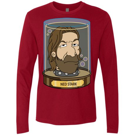 T-Shirts Cardinal / Small Ned Stark Head Men's Premium Long Sleeve