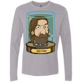 T-Shirts Heather Grey / Small Ned Stark Head Men's Premium Long Sleeve