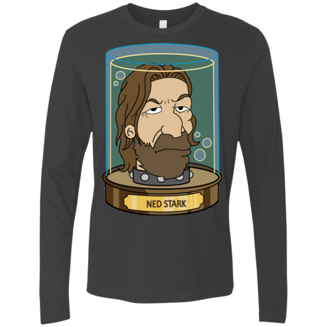 T-Shirts Heavy Metal / Small Ned Stark Head Men's Premium Long Sleeve