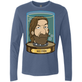 T-Shirts Indigo / Small Ned Stark Head Men's Premium Long Sleeve