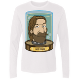 T-Shirts White / Small Ned Stark Head Men's Premium Long Sleeve