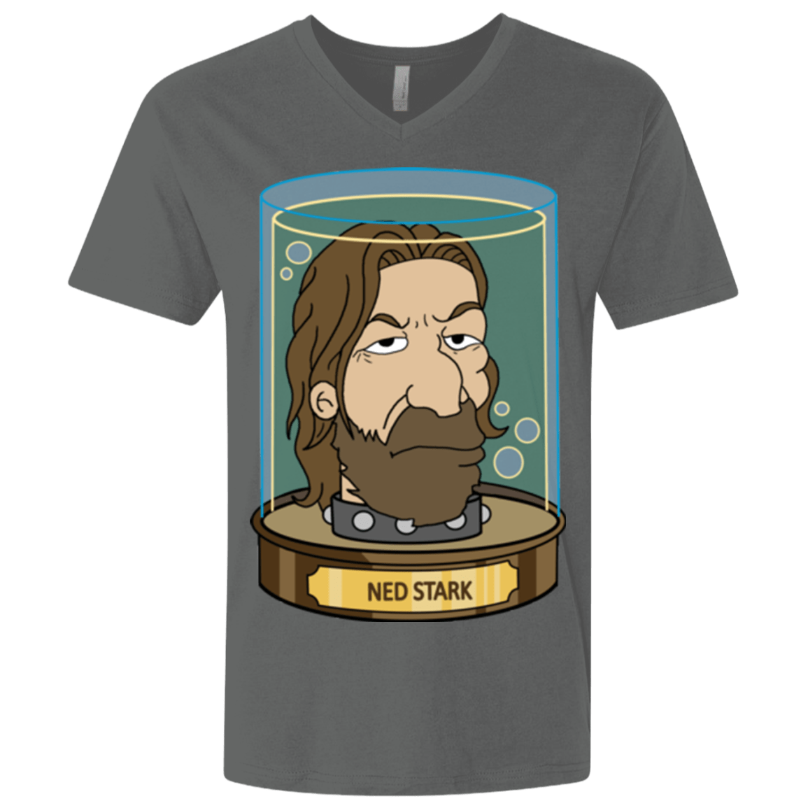 T-Shirts Heavy Metal / X-Small Ned Stark Head Men's Premium V-Neck