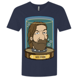 T-Shirts Midnight Navy / X-Small Ned Stark Head Men's Premium V-Neck