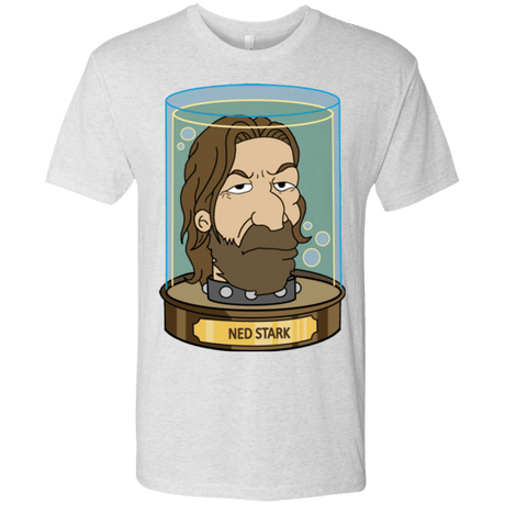 T-Shirts Heather White / Small Ned Stark Head Men's Triblend T-Shirt