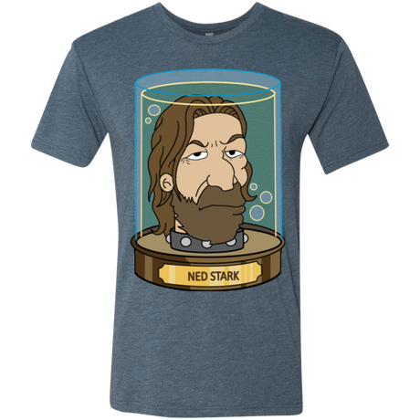 T-Shirts Indigo / Small Ned Stark Head Men's Triblend T-Shirt