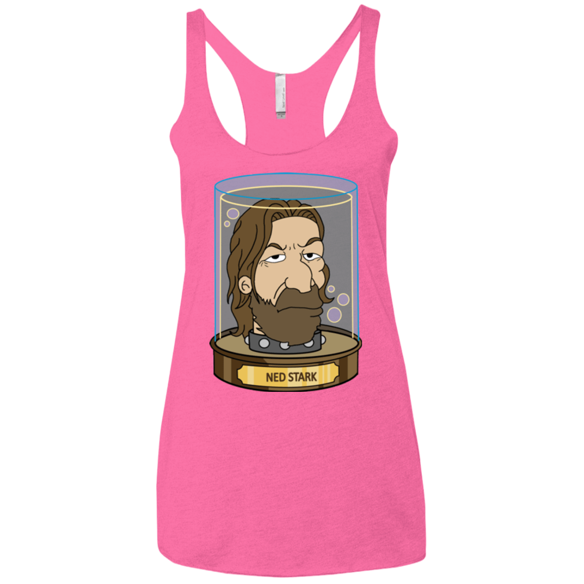 T-Shirts Vintage Pink / X-Small Ned Stark Head Women's Triblend Racerback Tank