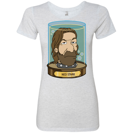 T-Shirts Heather White / Small Ned Stark Head Women's Triblend T-Shirt