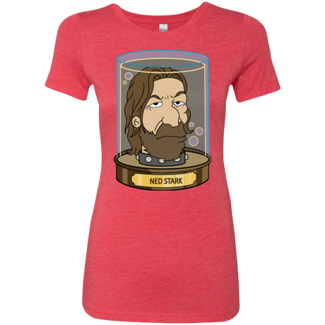 T-Shirts Vintage Red / Small Ned Stark Head Women's Triblend T-Shirt