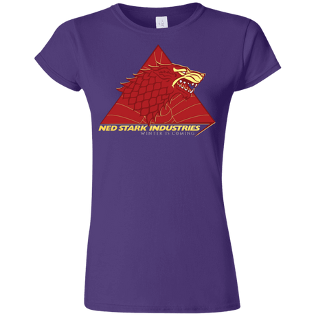 T-Shirts Purple / S Ned Stark Industries Junior Slimmer-Fit T-Shirt