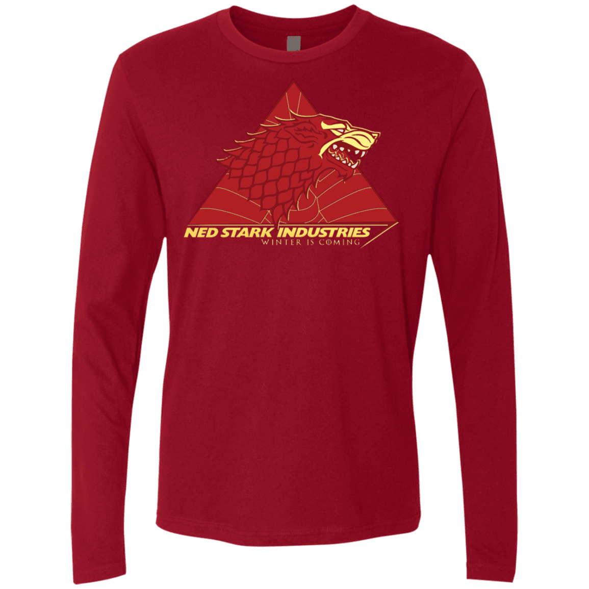 T-Shirts Cardinal / S Ned Stark Industries Men's Premium Long Sleeve