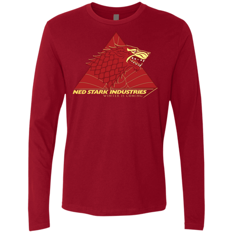 T-Shirts Cardinal / S Ned Stark Industries Men's Premium Long Sleeve