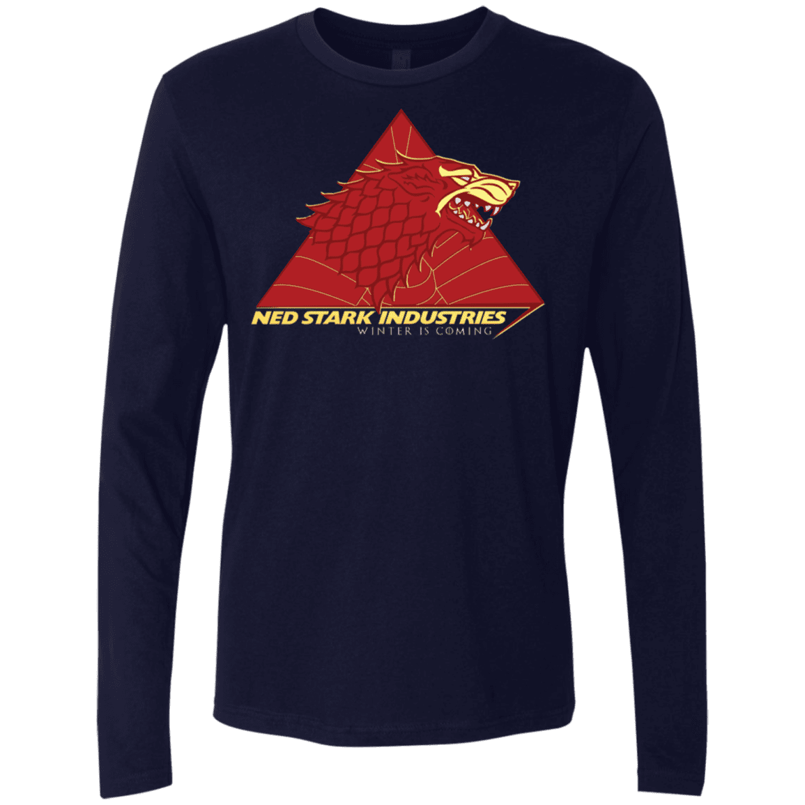 T-Shirts Midnight Navy / S Ned Stark Industries Men's Premium Long Sleeve