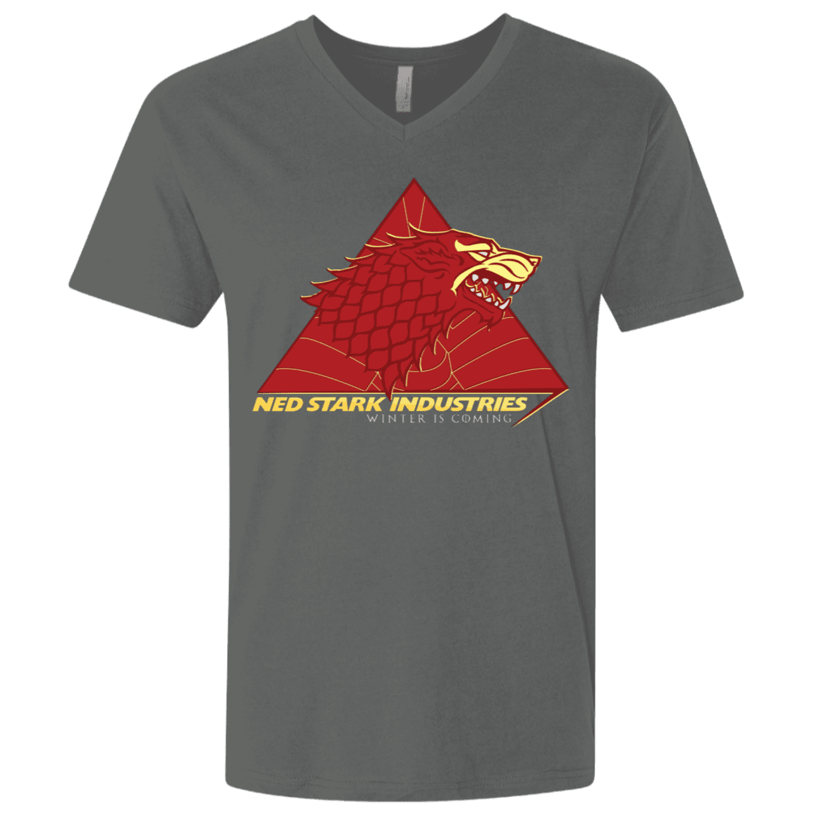 T-Shirts Heavy Metal / X-Small Ned Stark Industries Men's Premium V-Neck