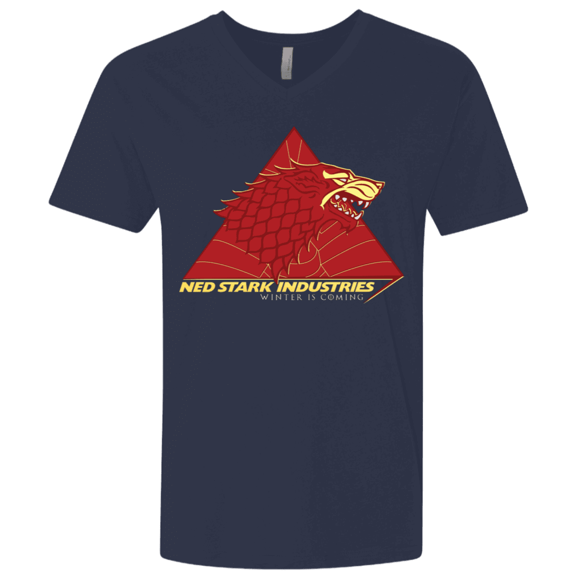 T-Shirts Midnight Navy / X-Small Ned Stark Industries Men's Premium V-Neck