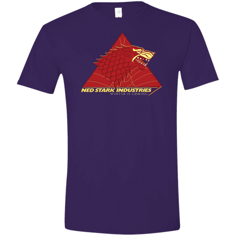T-Shirts Purple / S Ned Stark Industries Men's Semi-Fitted Softstyle