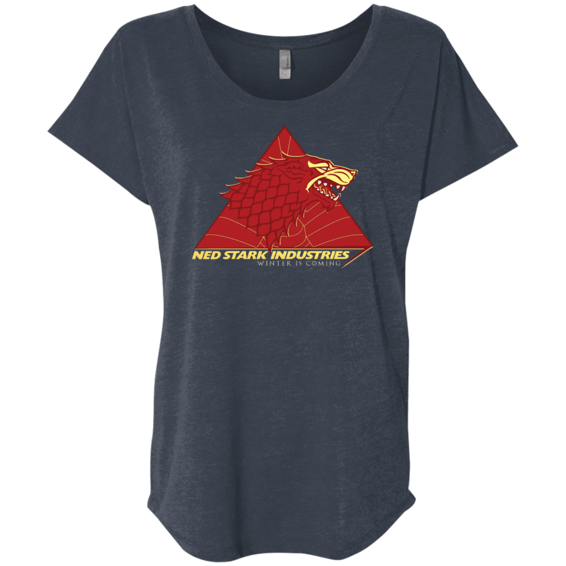 T-Shirts Vintage Navy / X-Small Ned Stark Industries Triblend Dolman Sleeve