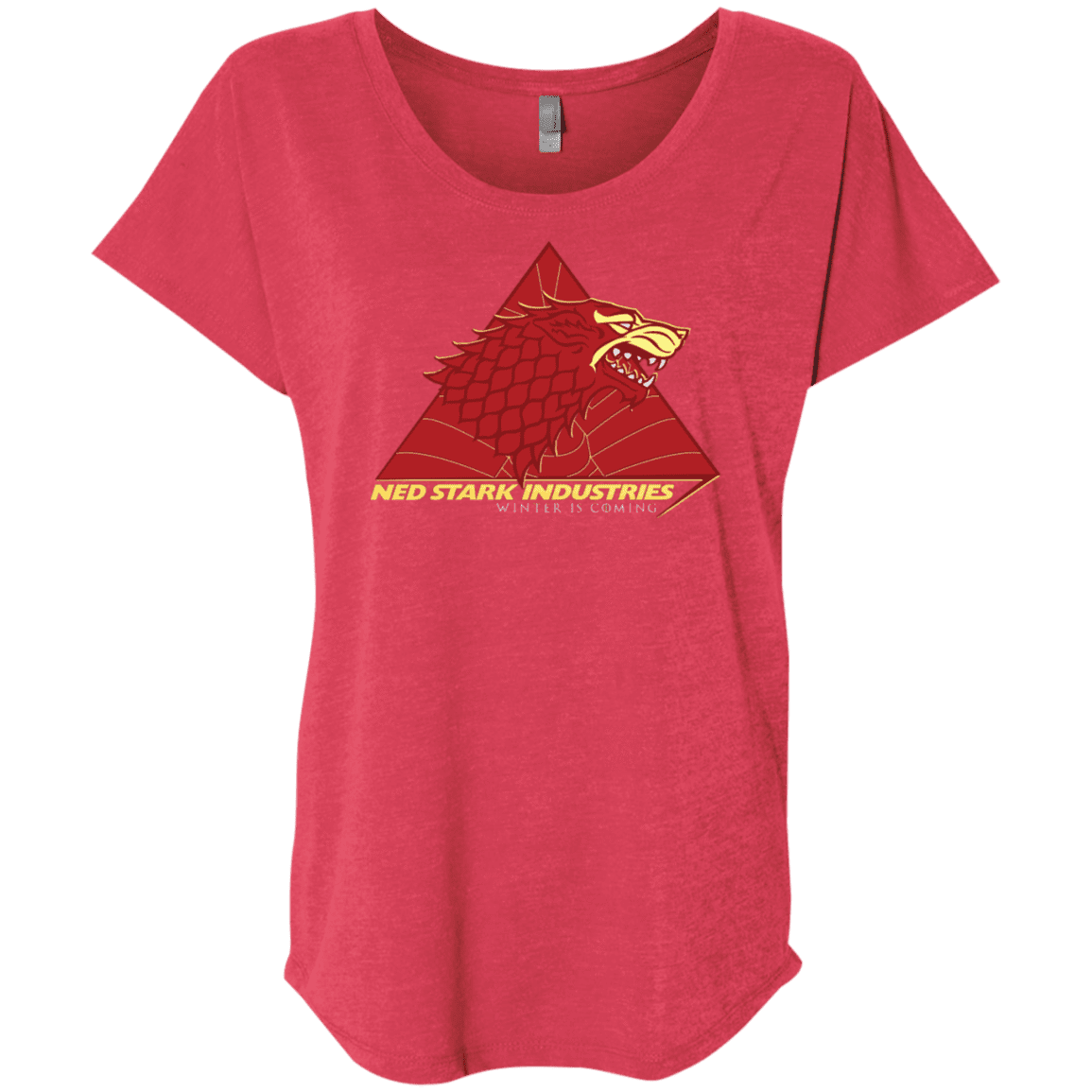 T-Shirts Vintage Red / X-Small Ned Stark Industries Triblend Dolman Sleeve