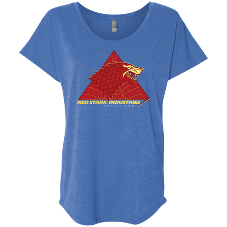 T-Shirts Vintage Royal / X-Small Ned Stark Industries Triblend Dolman Sleeve
