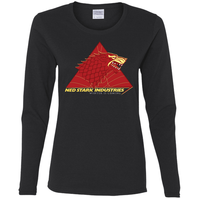 T-Shirts Black / S Ned Stark Industries Women's Long Sleeve T-Shirt