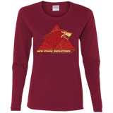 T-Shirts Cardinal / S Ned Stark Industries Women's Long Sleeve T-Shirt
