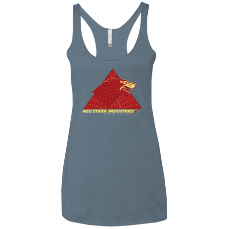 T-Shirts Indigo / X-Small Ned Stark Industries Women's Triblend Racerback Tank