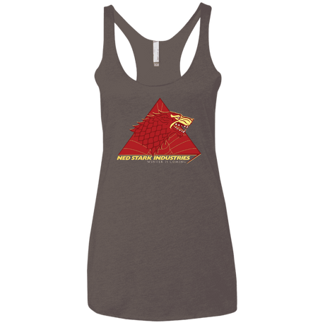 T-Shirts Macchiato / X-Small Ned Stark Industries Women's Triblend Racerback Tank