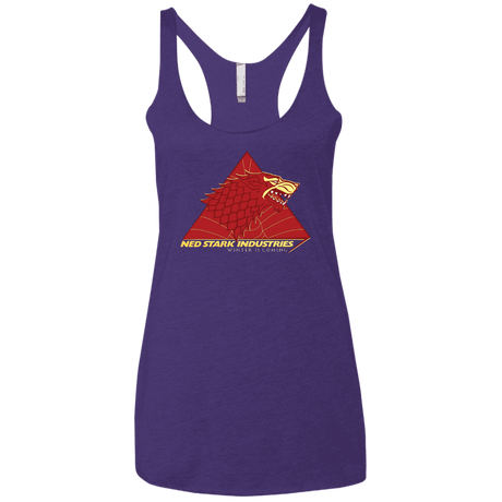 T-Shirts Purple Rush / X-Small Ned Stark Industries Women's Triblend Racerback Tank